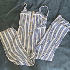 LA Hearts Striped Jumpsuit
